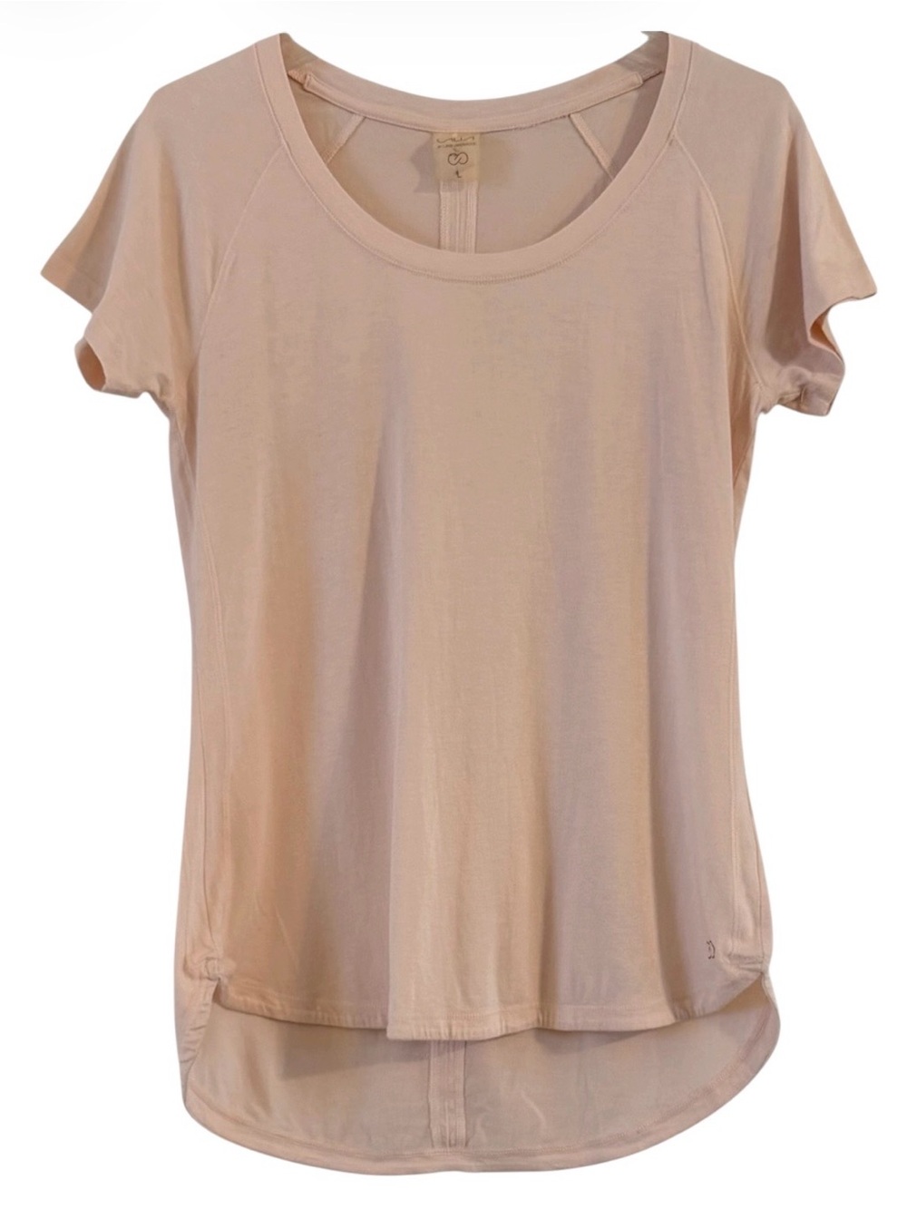 CALIA by Carrie Underwood Pink Raglan Scoop Neck High Low Tunic Tee L